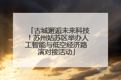 古城邂逅未来科技！苏州姑苏区举办人工智能与低空经济路演对接活动