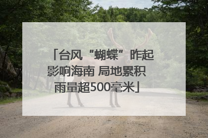 台风“蝴蝶”昨起影响海南 局地累积雨量超500毫米
