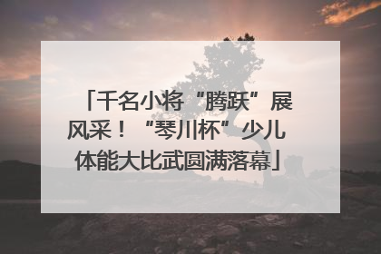 千名小将“腾跃”展风采！“琴川杯”少儿体能大比武圆满落幕