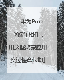 华为Pura X端午相伴，用这些鸿蒙应用度过惬意假期
