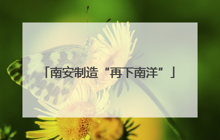 南安制造“再下南洋”