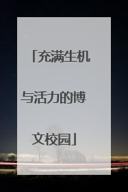 充满生机与活力的博文校园