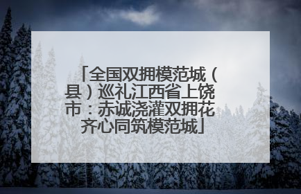 全国双拥模范城（县）巡礼江西省上饶市：赤诚浇灌双拥花 齐心同筑模范城