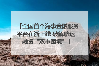 全国首个海事金融服务平台在浙上线 破解航运融资“双重困境”