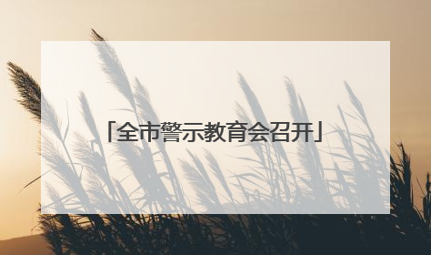全市警示教育会召开