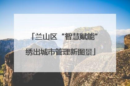 兰山区“智慧赋能”绣出城市管理新图景