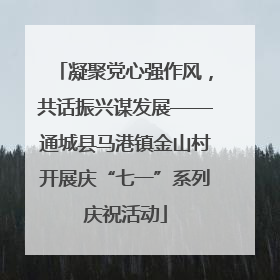 凝聚党心强作风，共话振兴谋发展——通城县马港镇金山村开展庆“七一”系列庆祝活动