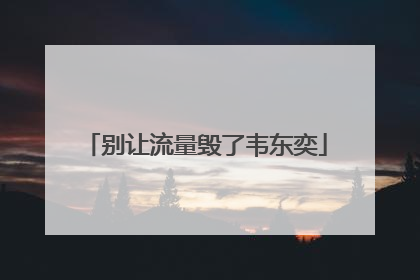 别让流量毁了韦东奕