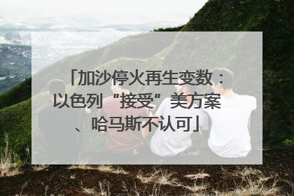加沙停火再生变数：以色列“接受”美方案、哈马斯不认可