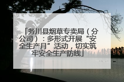 务川县烟草专卖局（分公司）：多形式开展“安全生产月”活动，切实筑牢安全生产防线