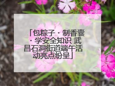 包粽子・制香囊・学安全知识 武昌石洞街道端午活动亮点纷呈