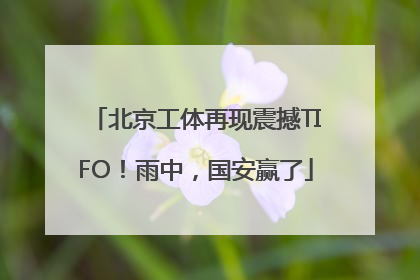 北京工体再现震撼TIFO！雨中，国安赢了