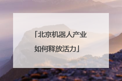 北京机器人产业如何释放活力
