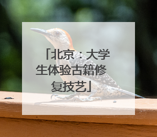 北京：大学生体验古籍修复技艺