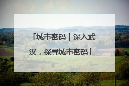 城市密码｜深入武汉，探寻城市密码