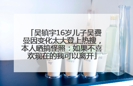 吴镇宇16岁儿子吴费曼因变化太大登上热搜，本人晒搞怪照：如果不喜欢现在的我可以离开