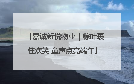 嘉诚新悦物业｜粽叶裹住欢笑 童声点亮端午