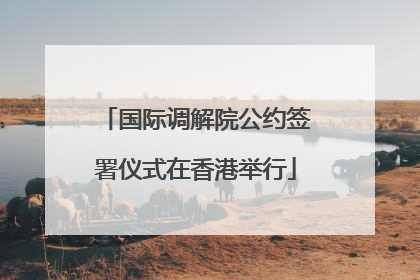 国际调解院公约签署仪式在香港举行