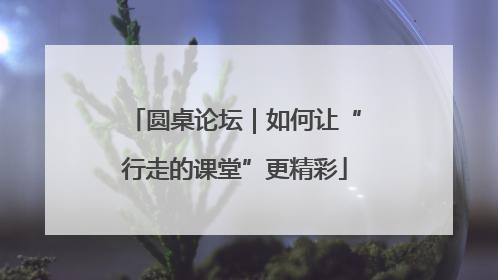 圆桌论坛｜如何让“行走的课堂”更精彩