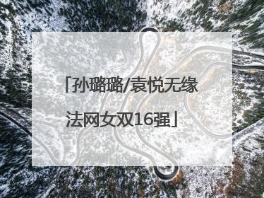 孙璐璐/袁悦无缘法网女双16强