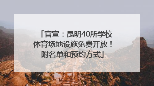 官宣：昆明40所学校体育场地设施免费开放！附名单和预约方式