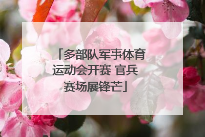 多部队军事体育运动会开赛 官兵赛场展锋芒