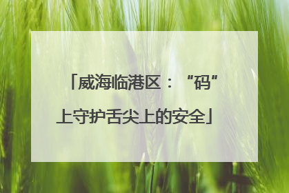 威海临港区：“码”上守护舌尖上的安全