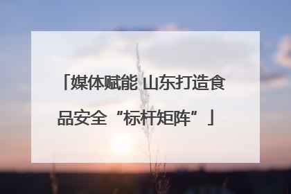 媒体赋能 山东打造食品安全“标杆矩阵”