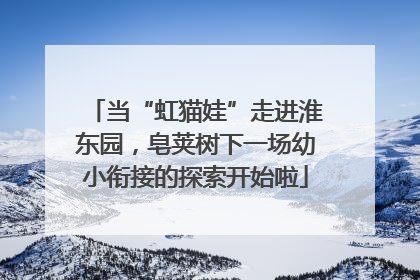 当“虹猫娃”走进淮东园，皂荚树下一场幼小衔接的探索开始啦