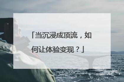 当沉浸成顶流，如何让体验变现？