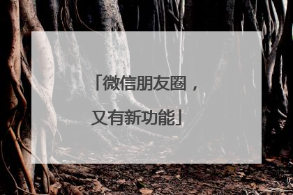 微信朋友圈，又有新功能