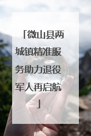 微山县两城镇精准服务助力退役军人再启航