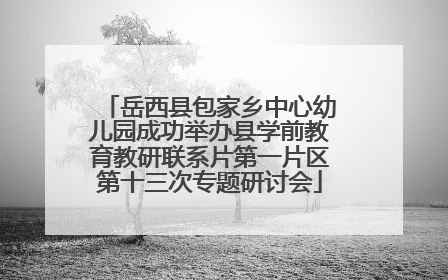 岳西县包家乡中心幼儿园成功举办县学前教育教研联系片第一片区第十三次专题研讨会