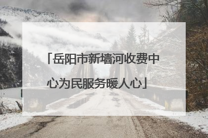 岳阳市新墙河收费中心为民服务暖人心