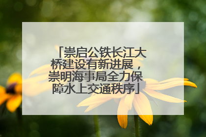 崇启公铁长江大桥建设有新进展，崇明海事局全力保障水上交通秩序