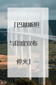 巴基斯坦与印度宣布停火
