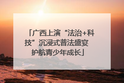 广西上演“法治+科技”沉浸式普法盛宴 护航青少年成长