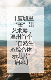 废墟里“长”出艺术展，温州首个“自然生态综合体示范片”启幕