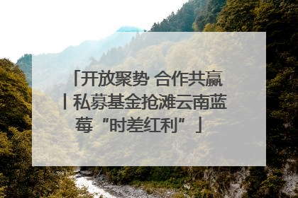 开放聚势 合作共赢丨私募基金抢滩云南蓝莓“时差红利”