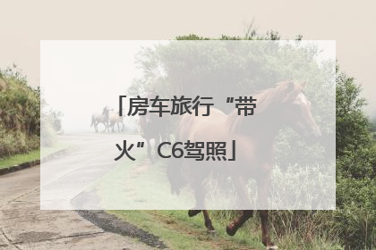 房车旅行“带火”C6驾照