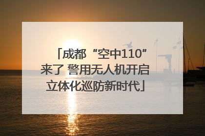 成都“空中110”来了 警用无人机开启立体化巡防新时代