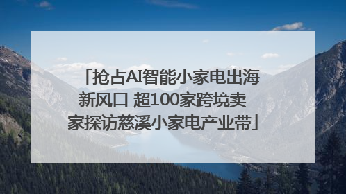 抢占AI智能小家电出海新风口 超100家跨境卖家探访慈溪小家电产业带