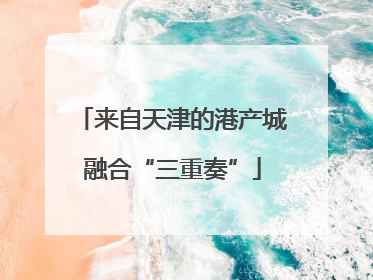 来自天津的港产城融合“三重奏”
