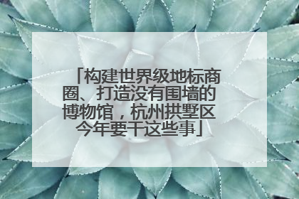 构建世界级地标商圈、打造没有围墙的博物馆，杭州拱墅区今年要干这些事