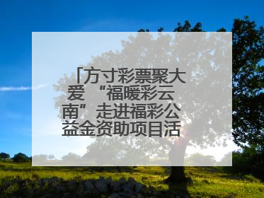 方寸彩票聚大爱 “福暖彩云南”走进福彩公益金资助项目活动在曲靖举行