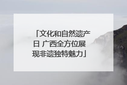 文化和自然遗产日 广西全方位展现非遗独特魅力
