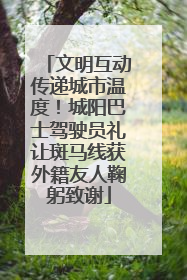 文明互动传递城市温度！城阳巴士驾驶员礼让斑马线获外籍友人鞠躬致谢