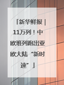 新华鲜报｜11万列！中欧班列跑出亚欧大陆“新时速”