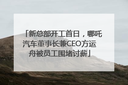 新总部开工首日，哪吒汽车董事长兼CEO方运舟被员工围堵讨薪
