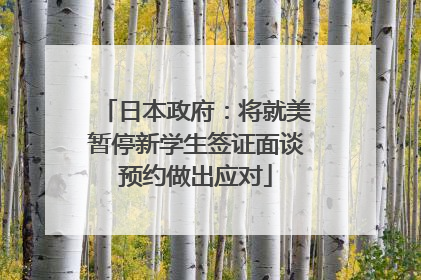 日本政府：将就美暂停新学生签证面谈预约做出应对